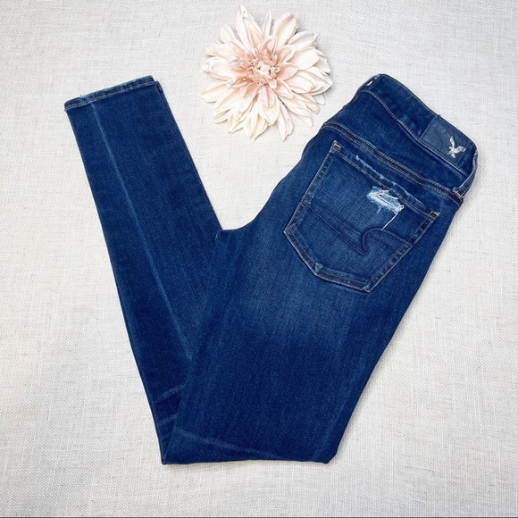 American Eagle Distressed Jeggings Skinny Jeans 4 - Picture 4 of 10